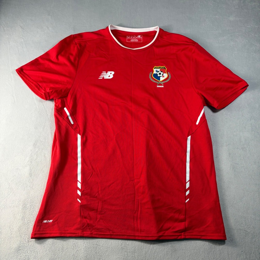 New Balance Panama National Team Soccer Jersey Red Mens XL FEPAFUT NB Dry